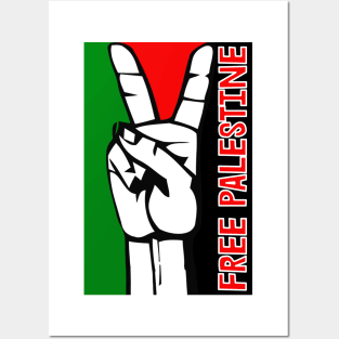 Free Palestine Peace Sign Posters and Art